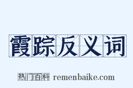 霞踪反义词是什么意思的图片